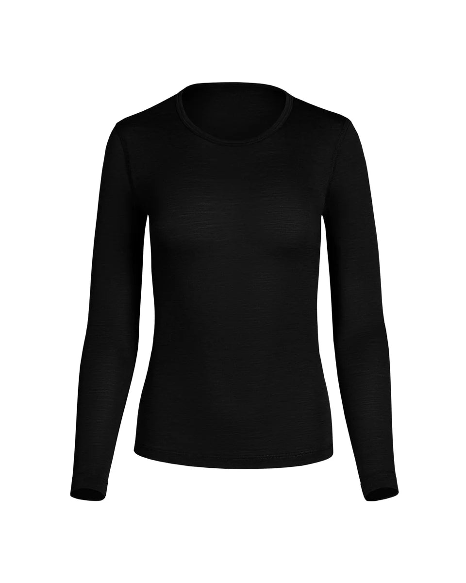 Black long-sleeve shirt on a white background